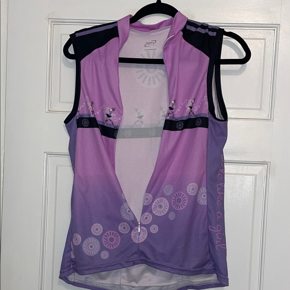 Purple Sleeveless Cycling Jersey - Picture 7 of 11